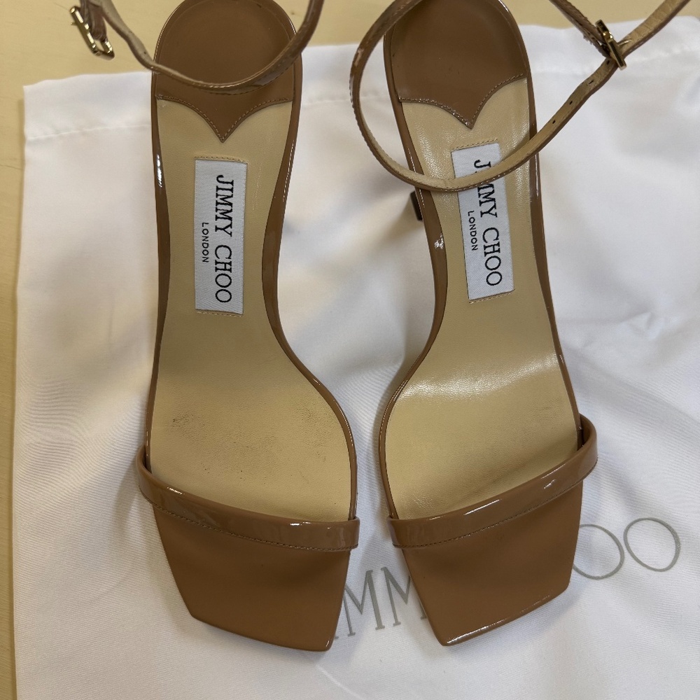 Jimmy Choo Marin 90 Dark Nude Heels